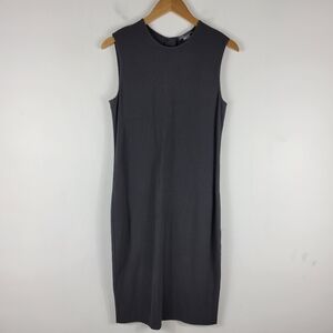 Vince Sleeveless Crewneck Jersey Knit Knee Length Sheath Dress
